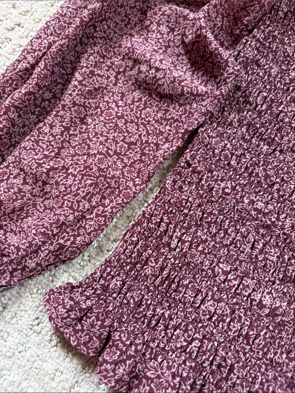 Madewell blouse smocked